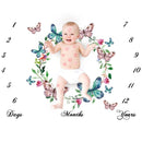 Baby Milestone Background Photo Blanket Infant Photography Backdrop Cloth Kids Photographic Calendar Photo Props Accessories