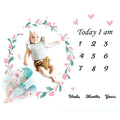 Baby Milestone Background Photo Blanket Infant Photography Backdrop Cloth Kids Photographic Calendar Photo Props Accessories