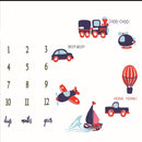 Baby Milestone Background Photo Blanket Infant Photography Backdrop Cloth Kids Photographic Calendar Photo Props Accessories