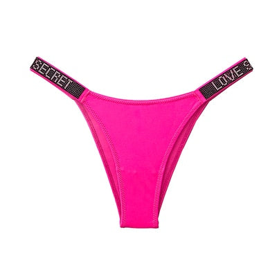 SP&CITY Letter Rhinestone Sexy Underwear Fitness Sports Hip Lifting Satin Panties Thong Low Waist Seamless Briefs Tanga Lingerie