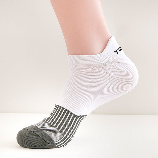 Sport Ankle Socks Men Nylon Outdoor Basketball Bike Running Football Breathable Non-Slip Colorful No Show Travel Socks EU 38-44
