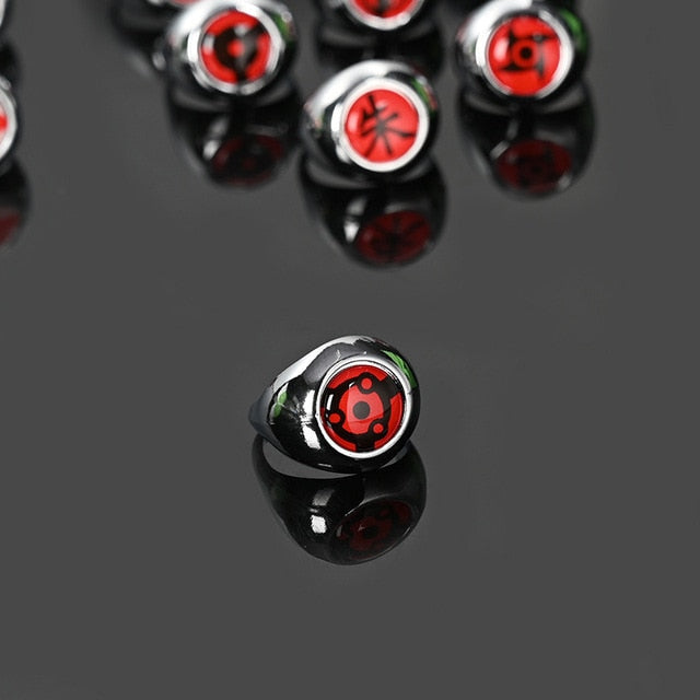 Anime Cosplay Ring Set Akatsuki Itachi Ring For Women Men Metal Finger Jewelry Accessories Cool Best Friend Child Gift