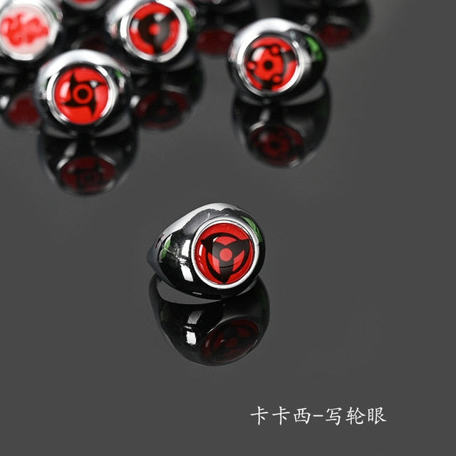 Anime Cosplay Ring Set Akatsuki Itachi Ring For Women Men Metal Finger Jewelry Accessories Cool Best Friend Child Gift