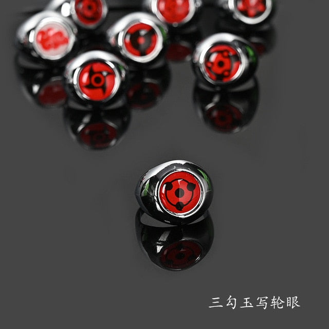 Anime Cosplay Ring Set Akatsuki Itachi Ring For Women Men Metal Finger Jewelry Accessories Cool Best Friend Child Gift