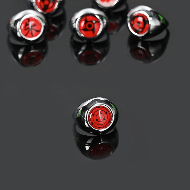 Anime Cosplay Ring Set Akatsuki Itachi Ring For Women Men Metal Finger Jewelry Accessories Cool Best Friend Child Gift