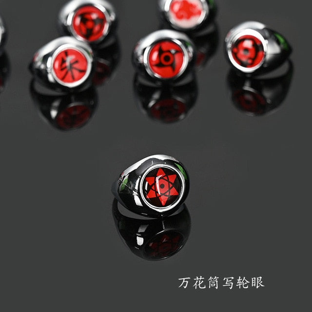 Anime Cosplay Ring Set Akatsuki Itachi Ring For Women Men Metal Finger Jewelry Accessories Cool Best Friend Child Gift