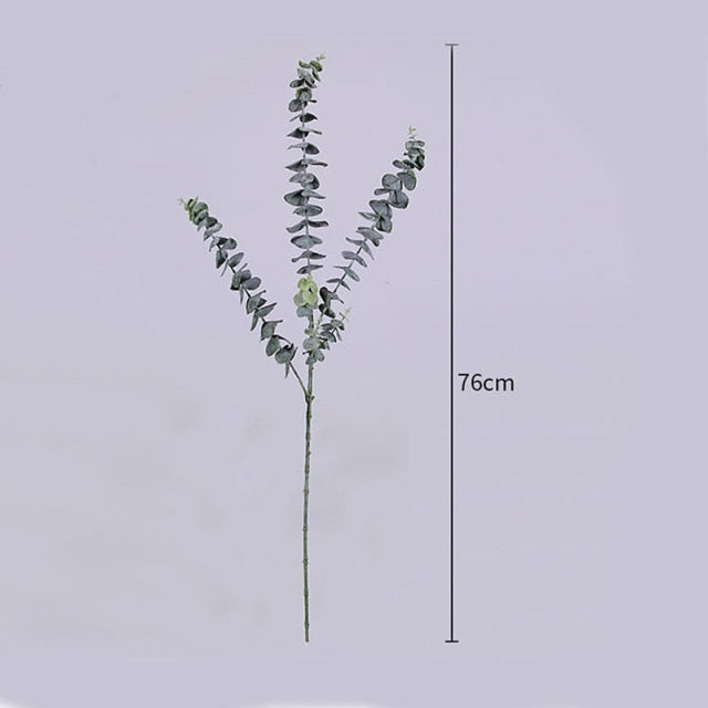 45cm Nordic Wind Artificial Plants Bunch Eucalyptus Money Leaf Home Wedding Deco Flower Arrangement Photography Props Gray Green