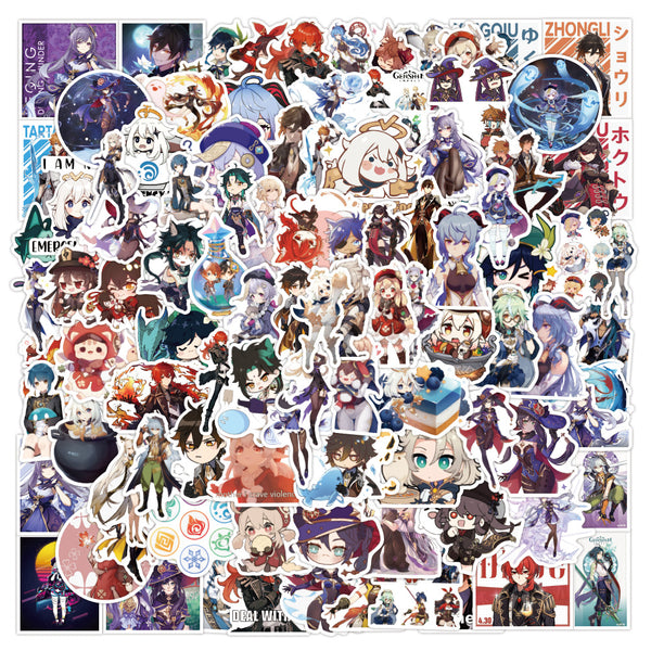 10/30/50/100pcs Anime Genshin Impact Game Stickers Cartoon Waterproof Kids Toy Laptop Motorcycle Skateboard Car Phone Sticker
