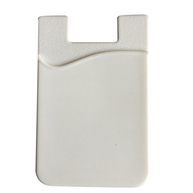 Double Pocket Elastic Stretch Silicone Cell Phone ID Credit Card Holder Sticker Universal Wallet Case Card Holder