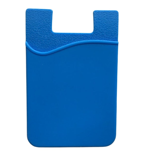 Double Pocket Elastic Stretch Silicone Cell Phone ID Credit Card Holder Sticker Universal Wallet Case Card Holder