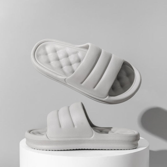 2021New Thicker EVA Sofa Slides Thick Sole Soft Indoor Slippers Men Women Anti-Slip Sandals Summer Bathroom Bath Platform Shoes