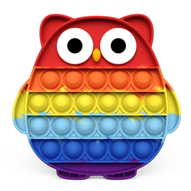 New Push Bubble Fidget Antistress Toys Adult Kids Unicorn Dinosaur Fidget Sensory Toy Autism Special Needs Stress Reliever 2021