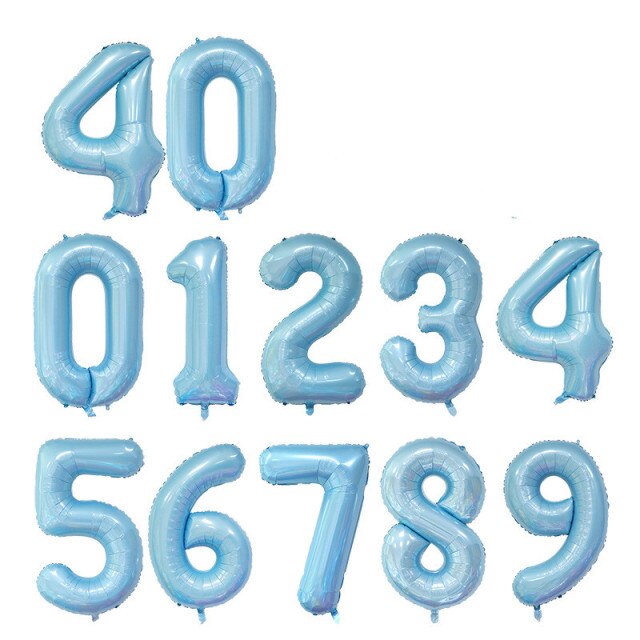 40inch Gradient Rose Red Gold Silver Big Number Foil Balloons 0 1 2 3 4 5 6 7 8 9 18 years Old Birthday Party Wedding Decoration