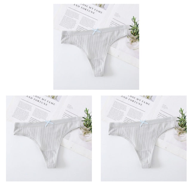 Sexy Women Panties G-String Underwear Fashion Cotton Thong Breathable Briefs Ladies Soft Lingerie Low Rise Pantys Intimate