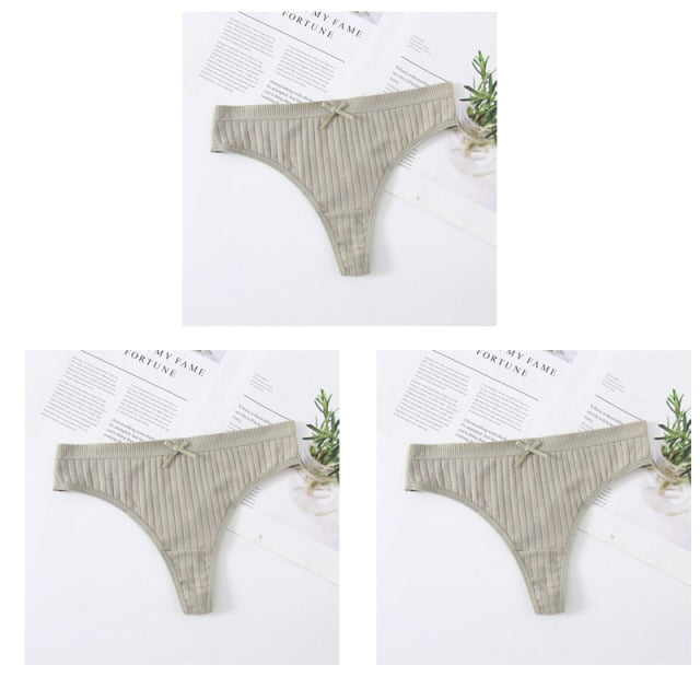 Sexy Women Panties G-String Underwear Fashion Cotton Thong Breathable Briefs Ladies Soft Lingerie Low Rise Pantys Intimate