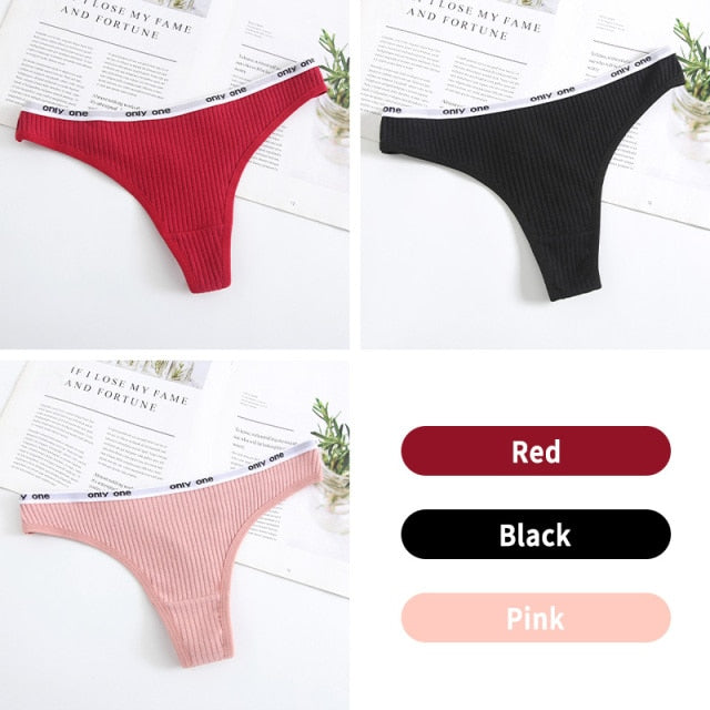 Sexy Women Panties G-String Underwear Fashion Cotton Thong Breathable Briefs Ladies Soft Lingerie Low Rise Pantys Intimate