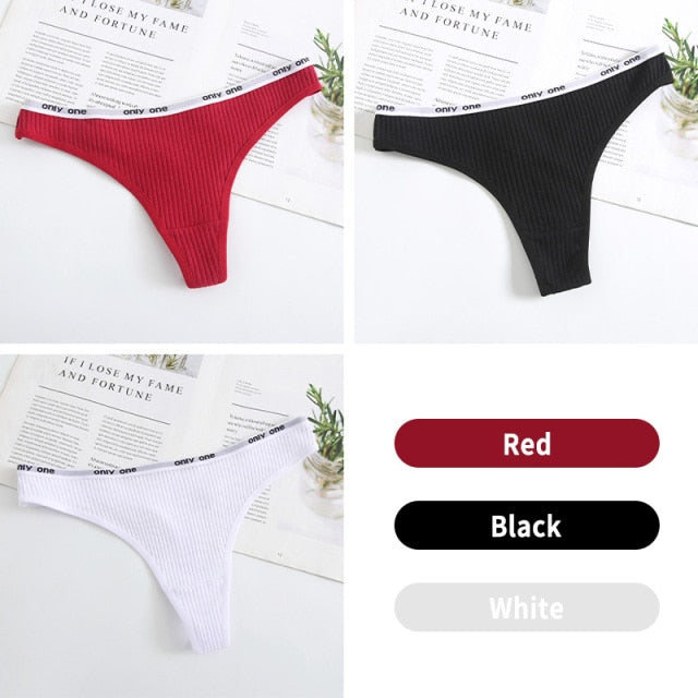 Sexy Women Panties G-String Underwear Fashion Cotton Thong Breathable Briefs Ladies Soft Lingerie Low Rise Pantys Intimate