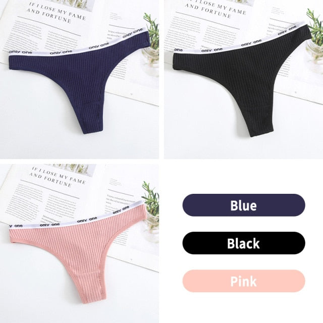 Sexy Women Panties G-String Underwear Fashion Cotton Thong Breathable Briefs Ladies Soft Lingerie Low Rise Pantys Intimate