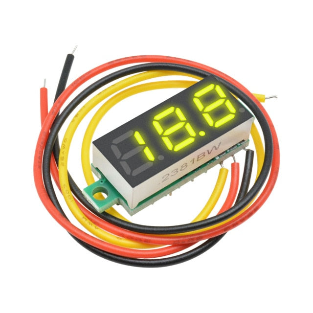 DC 0V-100V 0.28 inch LED Digital Voltmeter Voltage Meter Volt Detector Monitor Tester Panel Car 12V 24V Red Green Blue Yellow