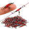 10/20/50 Pcs of Fishing Buckle 360Degree Beaded miniCarbon Steel Rotating Ring Fish Hook Bait line Connector Fishing Accessories