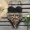 2020 Sexy Leaf Print Bikini Female Swimsuit Women Swimwear Thong Push Up Bikinis Set High Waist Swimming Suits for Bathing Suit