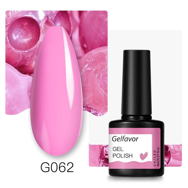 Gelfavor Nail Gel polish 8ml Varnish Hybrid Manicure Set For Nail Art Semi Platinum Painting UV LED Lamp Nails Gel polish