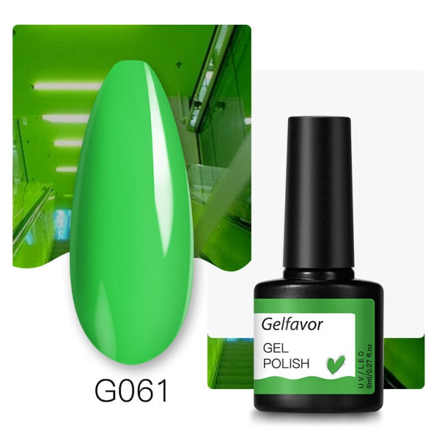 Gelfavor Nail Gel polish 8ml Varnish Hybrid Manicure Set For Nail Art Semi Platinum Painting UV LED Lamp Nails Gel polish