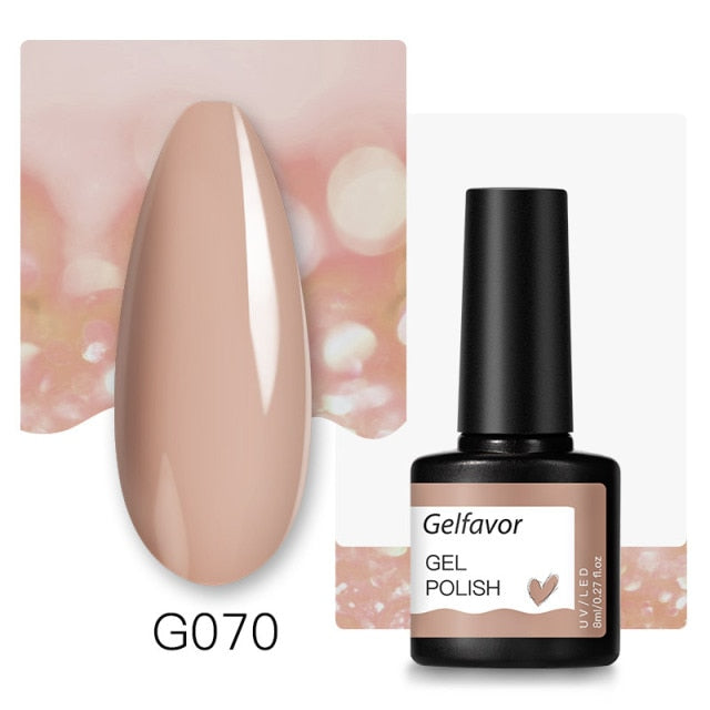 Gelfavor Nail Gel polish 8ml Varnish Hybrid Manicure Set For Nail Art Semi Platinum Painting UV LED Lamp Nails Gel polish