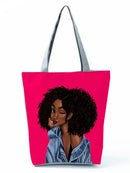 Cartoon Ladies Nurse Printed Handbag Foldable High Capacity Women Shoulder Bag Eco Reusable Shopping Bag Chic Travel Beach Bag