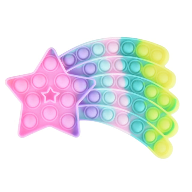 Push Bubble Fidget Toys Autism Special Needs Stress Reliever Helps Relieve Stress and Increase Focus Soft Squeeze Kid Toy New