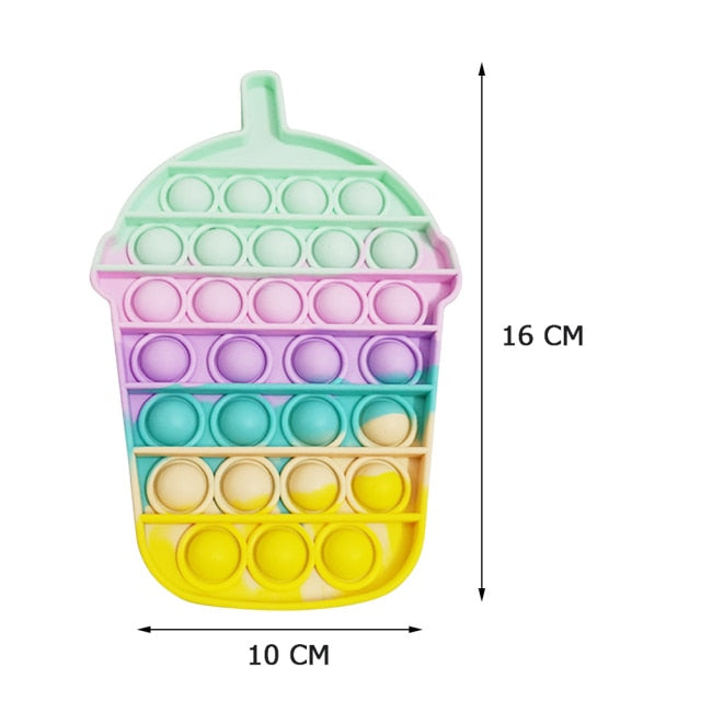 Push Bubble Fidget Toys Autism Special Needs Stress Reliever Helps Relieve Stress and Increase Focus Soft Squeeze Kid Toy New