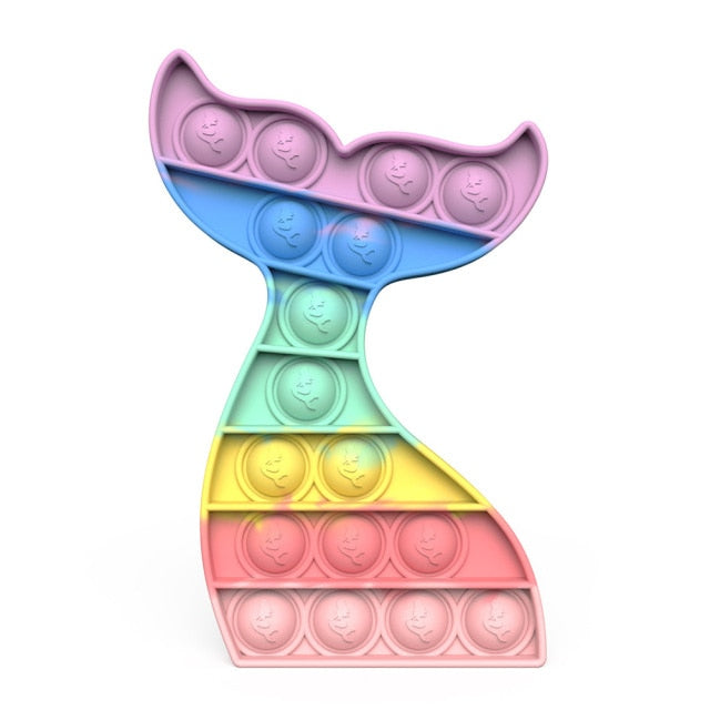 Push Bubble Fidget Toys Autism Special Needs Stress Reliever Helps Relieve Stress and Increase Focus Soft Squeeze Kid Toy New