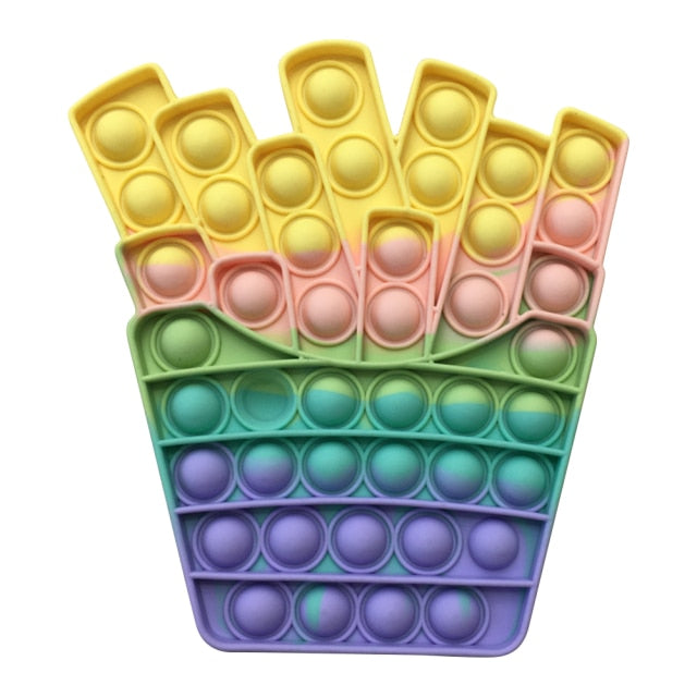 Push Bubble Fidget Toys Autism Special Needs Stress Reliever Helps Relieve Stress and Increase Focus Soft Squeeze Kid Toy New