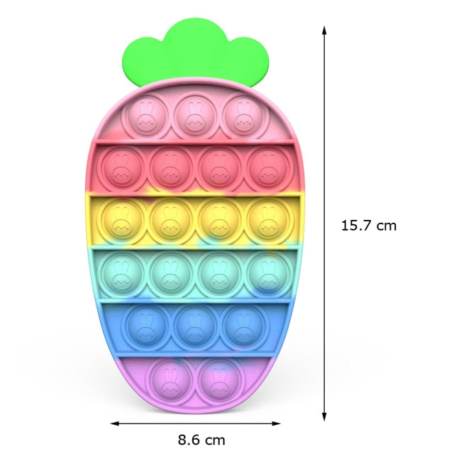 Push Bubble Fidget Toys Autism Special Needs Stress Reliever Helps Relieve Stress and Increase Focus Soft Squeeze Kid Toy New