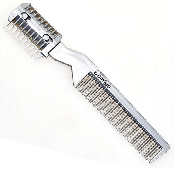 1 Pc Professional Hair Brush Comb Razor Hair Razor Cutting Thinning Comb Trimmer Comb with Blade Combs Hair Styling Tool