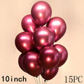 50/15pcs 10inch Gold Silver Black Metal Latex Confetti Balloons Wedding Decorations Matte Globos Birthday Party Decorations