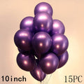 50/15pcs 10inch Gold Silver Black Metal Latex Confetti Balloons Wedding Decorations Matte Globos Birthday Party Decorations