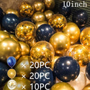 50/15pcs 10inch Gold Silver Black Metal Latex Confetti Balloons Wedding Decorations Matte Globos Birthday Party Decorations