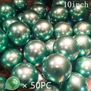 50/15pcs 10inch Gold Silver Black Metal Latex Confetti Balloons Wedding Decorations Matte Globos Birthday Party Decorations