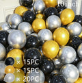50/15pcs 10inch Gold Silver Black Metal Latex Confetti Balloons Wedding Decorations Matte Globos Birthday Party Decorations