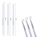 3Pcs Acrylic French Stripe Nail Art Liner Brush Set 3D Tips Manicure Ultra-thin Line Drawing Pen UV Gel Brushes Painting Tools