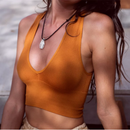 Vintage Crop Top Women Seamless Underwear Sexy Lingerie Female Tanks Vest Harajuku Deep V Neck Summer Camis Crop Top Camisole