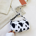 Animal Pattern Print Canvas Shoulder Underarm Bag Vintage Ladies Small Purse Handbags Casual All-match Fashion Women Square Bags