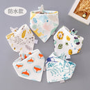 5pcs Baby Bibs Cotton Bandana Bibs Baby Feeding Infant Teething Bibs Cartoon Saliva Towel Baby Eating Accessory Baby Stuff