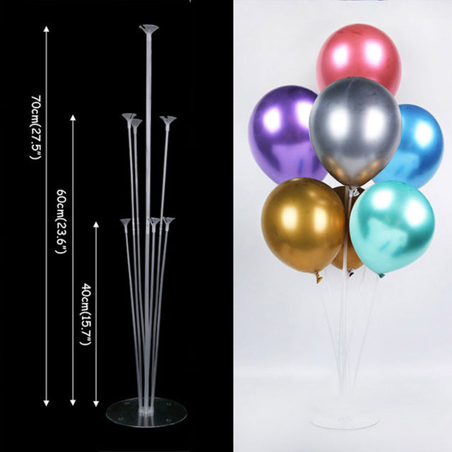 7 /11/19tubes Balloon Holder Column Balloons Stand Stick Balons Birthday Party Decorations Kids Wedding Christmas Decor Supplies