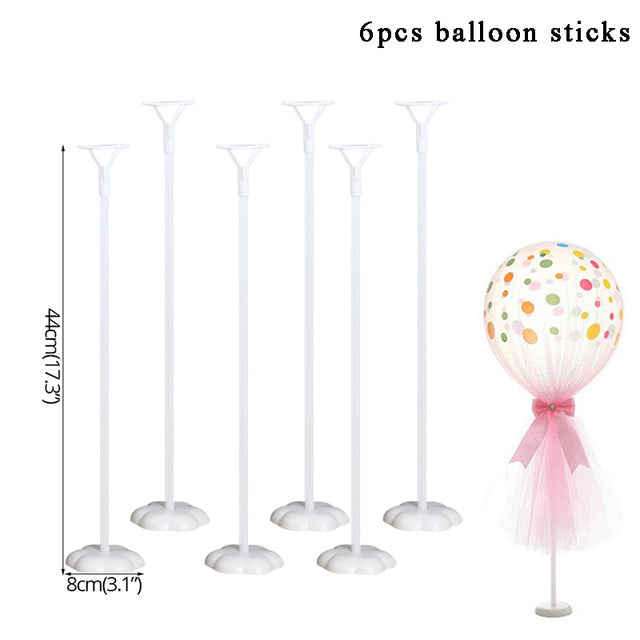 7 /11/19tubes Balloon Holder Column Balloons Stand Stick Balons Birthday Party Decorations Kids Wedding Christmas Decor Supplies