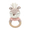 1pc Wooden Crochet Bunny Rattle Toy BPA Free Wood Ring Baby Teether Rodent Baby Gym Mobile Rattles Newborn Educational Toys