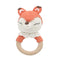 1pc Wooden Crochet Bunny Rattle Toy BPA Free Wood Ring Baby Teether Rodent Baby Gym Mobile Rattles Newborn Educational Toys