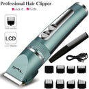 Professional Hair Clipper Men Barber Rechargeable Beard Trimmer Ceramic Blade Hair Cutting Machine Low Noise Haircut Adults Kids