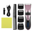 Professional Hair Clipper Men Barber Rechargeable Beard Trimmer Ceramic Blade Hair Cutting Machine Low Noise Haircut Adults Kids